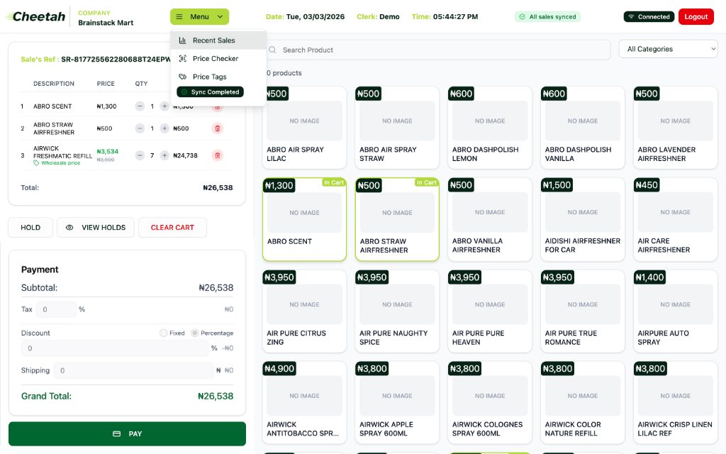 Cheetah Point of Sale